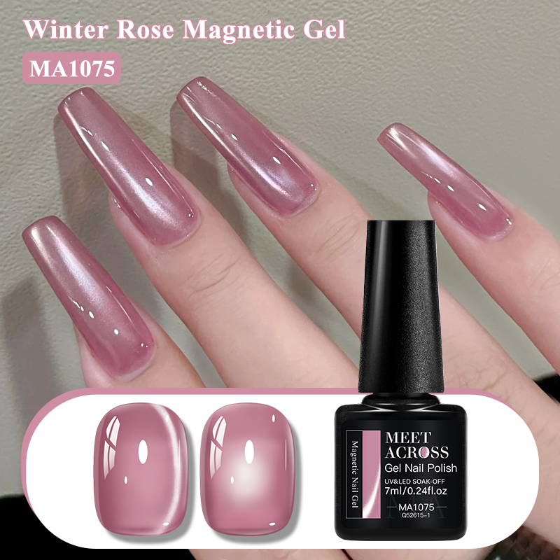 Pink Winter Rose Cat Magnetic  - đánh giá và giá Nail Art Valentines Day