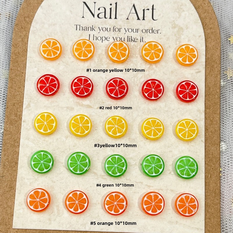 20pcs 3D Mini Simulated Food L - đánh giá và giá Nail Art Orange