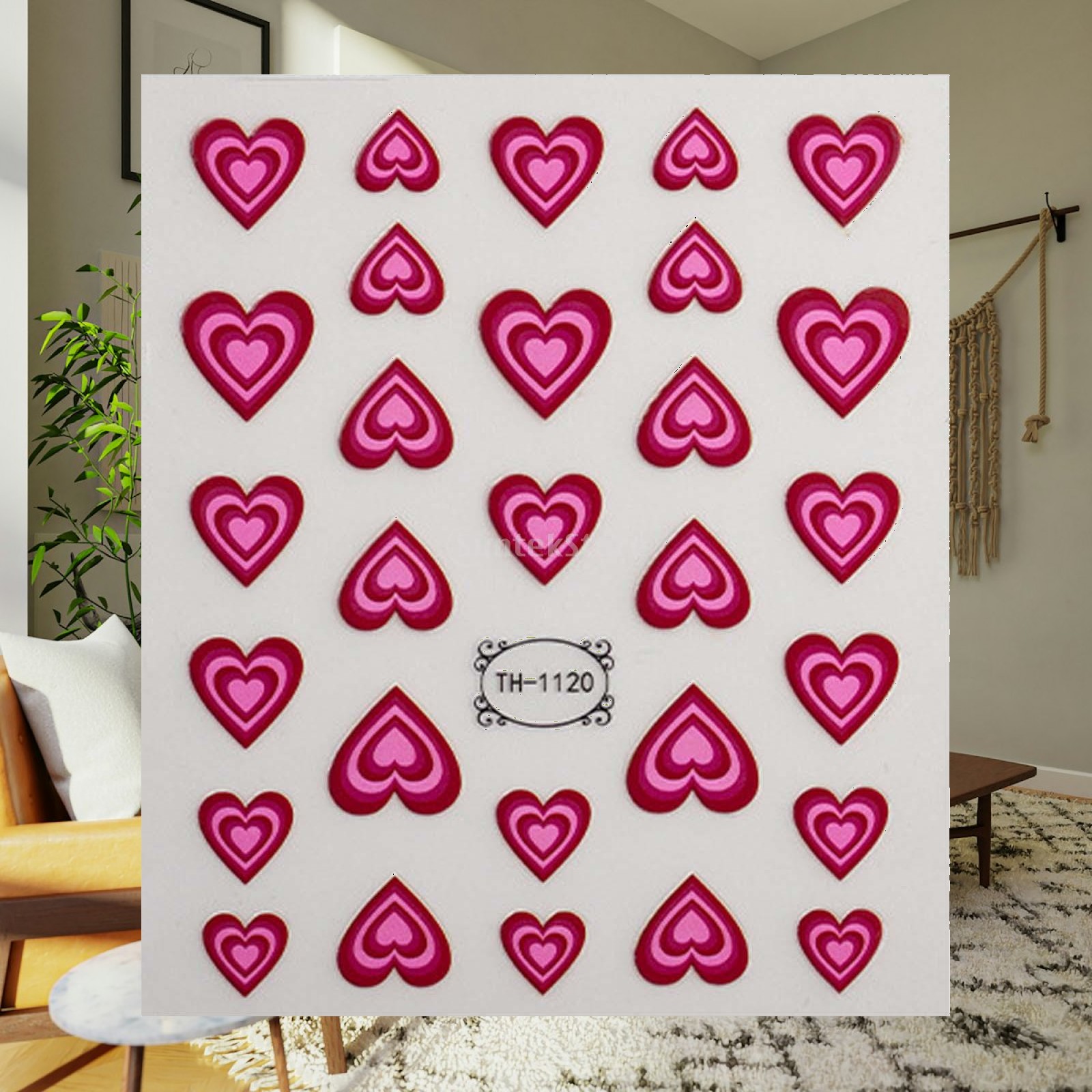Valentines Day 3D Heart Nail A - đánh giá và giá Nail Art Valentines Day