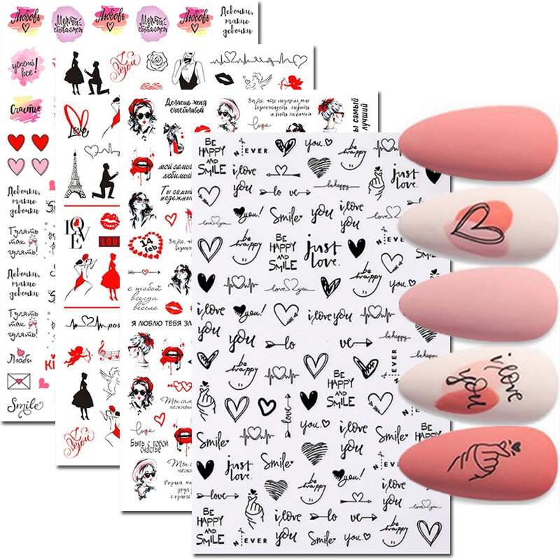 Móng Tay Nghệ Thuật Đề Can Trá - đánh giá và giá Nail Art Valentines Day