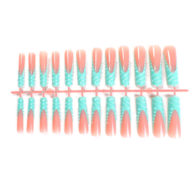 24pcs 3D Water Drop Fake Nail  - đánh giá và giá Nail Art Pink