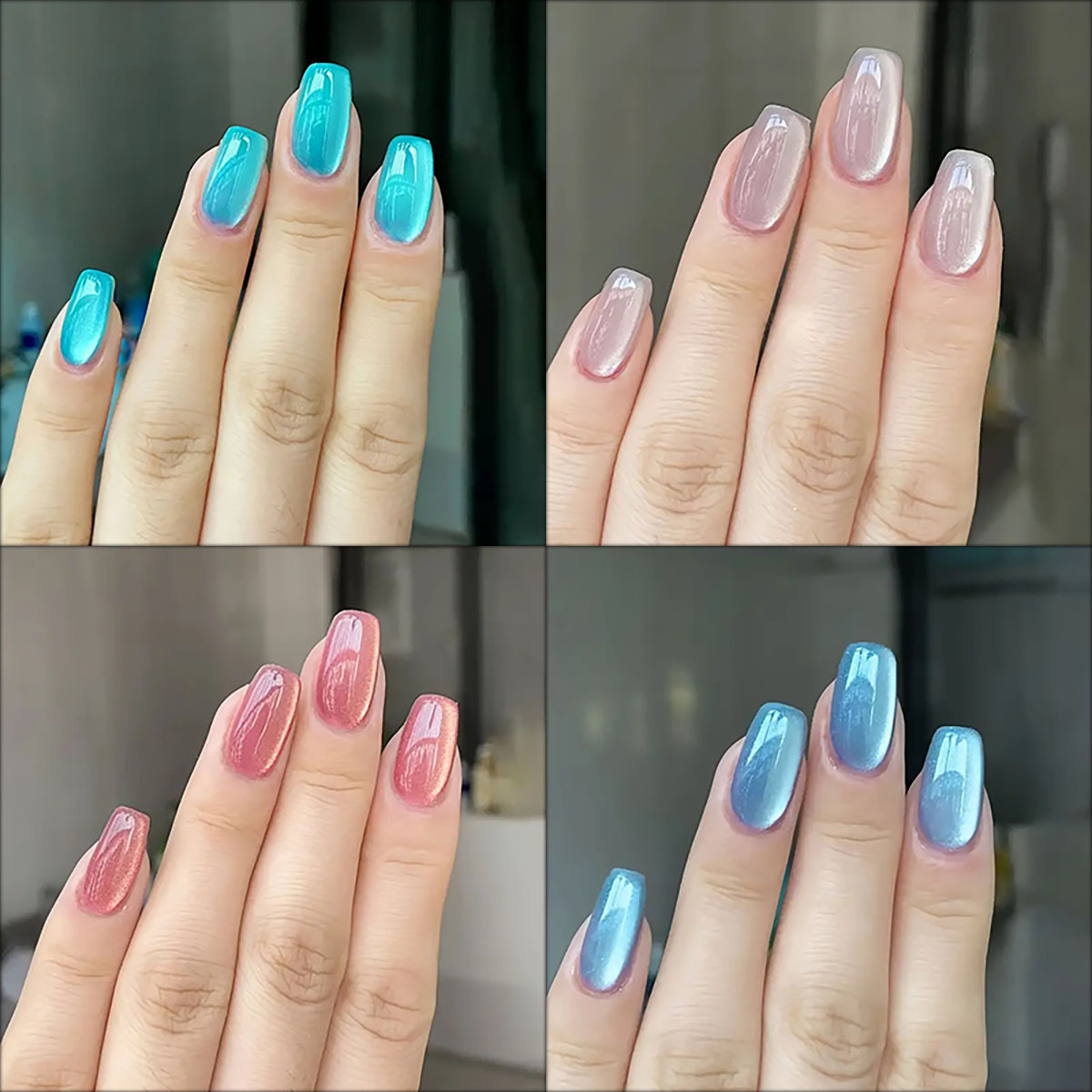 24pcs/30pcs short square balle - đánh giá và giá Nail Art Pink