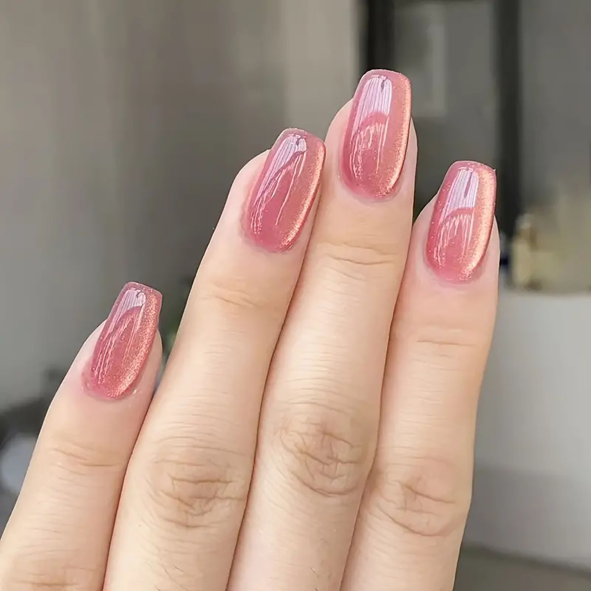 24pcs/30pcs short square balle - đánh giá và giá Nail Art Pink