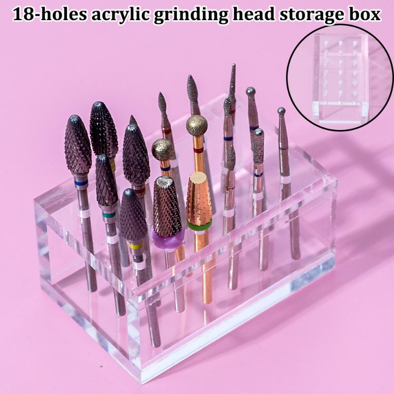 18 Holes Acrylic Wooden Nail D - đánh giá và giá Nail Drill Machine