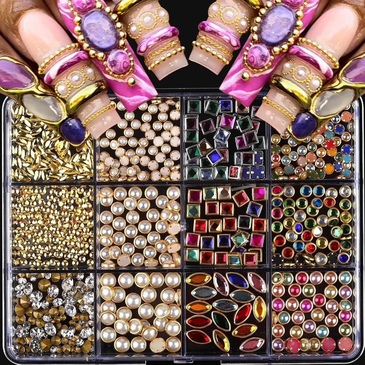 1Box Light Luxury Shinny Nail  - đánh giá và giá Nail Art Valentines Day
