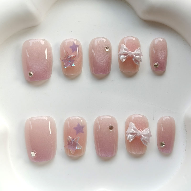 10Pcs Teenage Girl Fashion Cut - đánh giá và giá Nail Art Pink