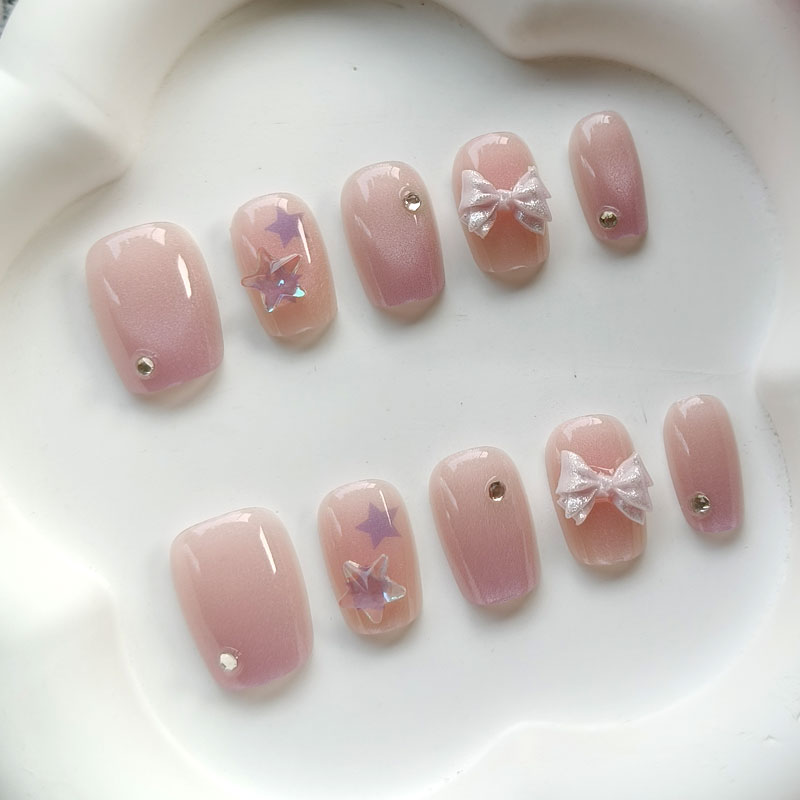 10Pcs Teenage Girl Fashion Cut - đánh giá và giá Nail Art Pink