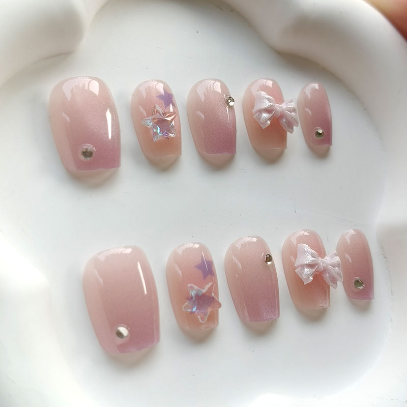 10Pcs Teenage Girl Fashion Cut - đánh giá và giá Nail Art Pink