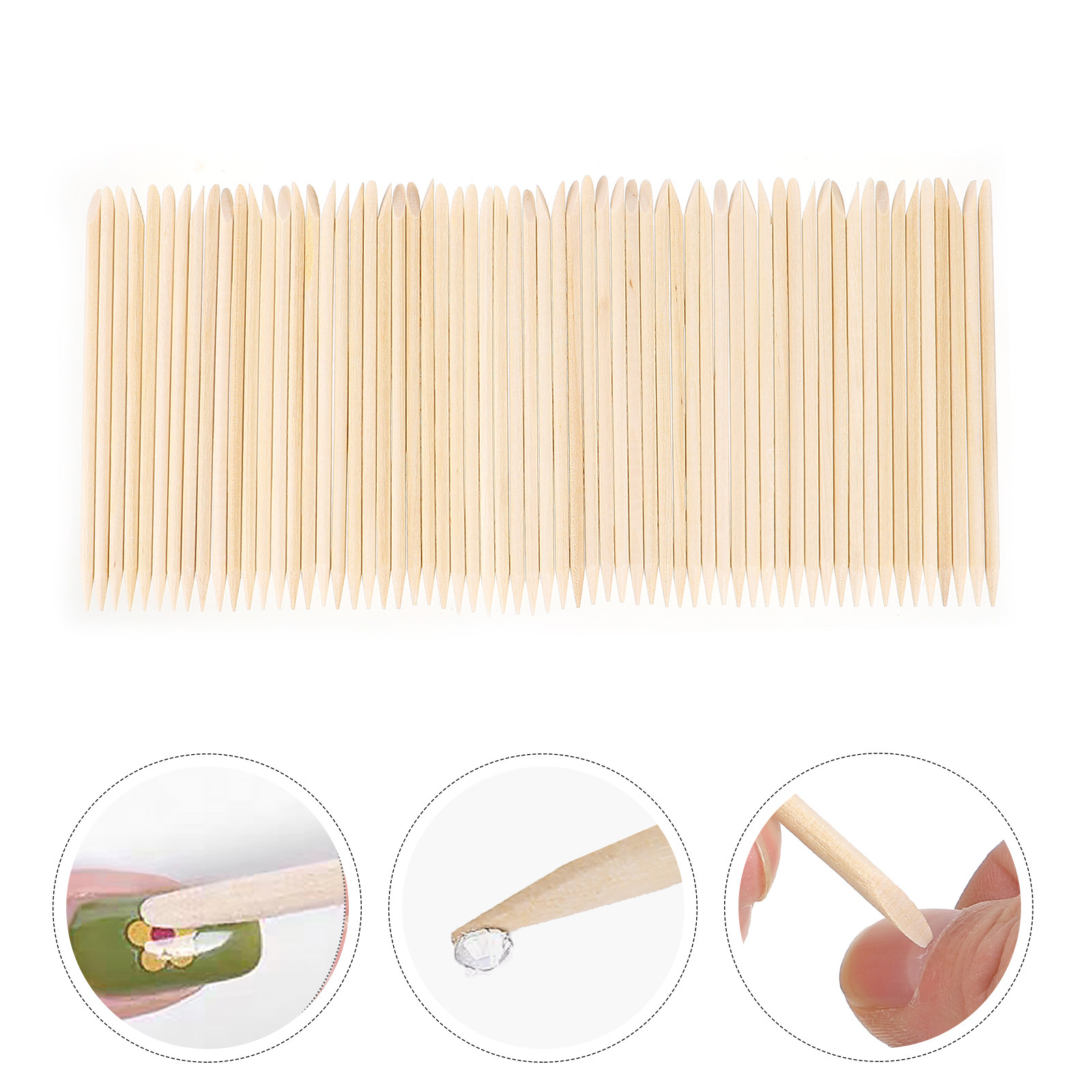 200pcs Orange Wood Cuticle Sti - đánh giá và giá Nail Art Orange