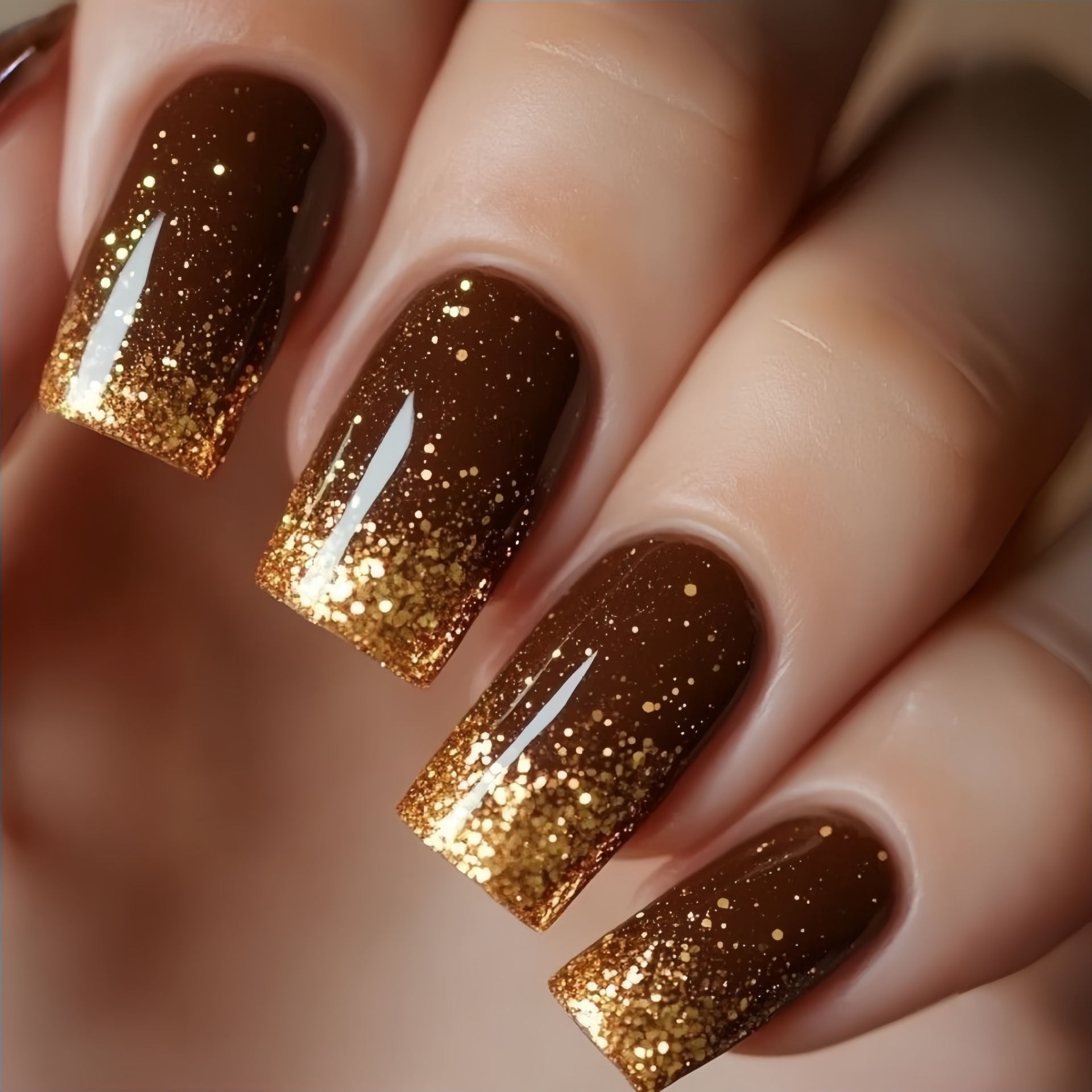 Short Medium fake nails Gradie - đánh giá và giá Nail Art Press On