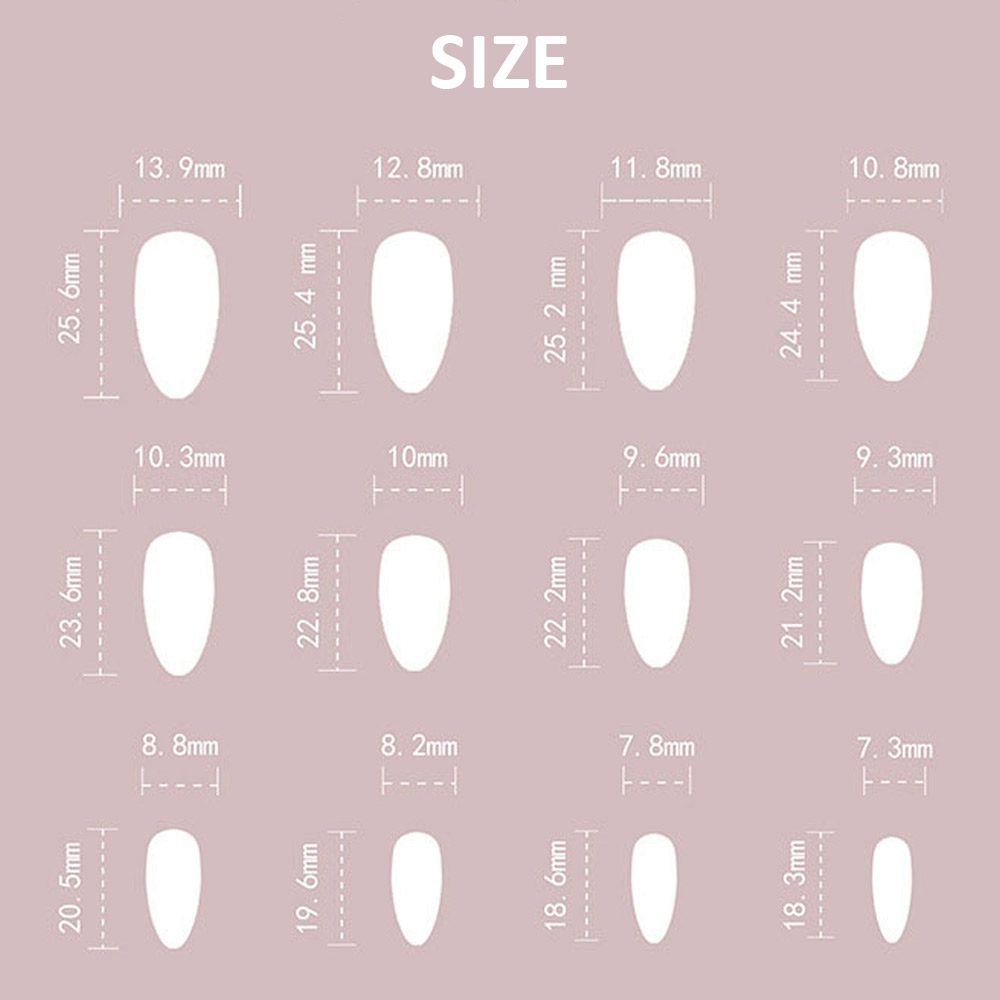 24Pcs Almond Pure Press On Nai - đánh giá và giá Nail Art Press On