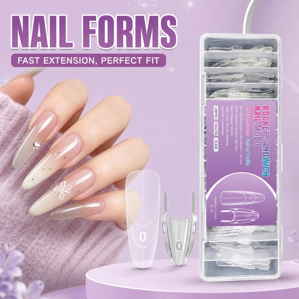 120Pcs Sandwich Nail Mold Clea - đánh giá và giá Nail Art Ombre